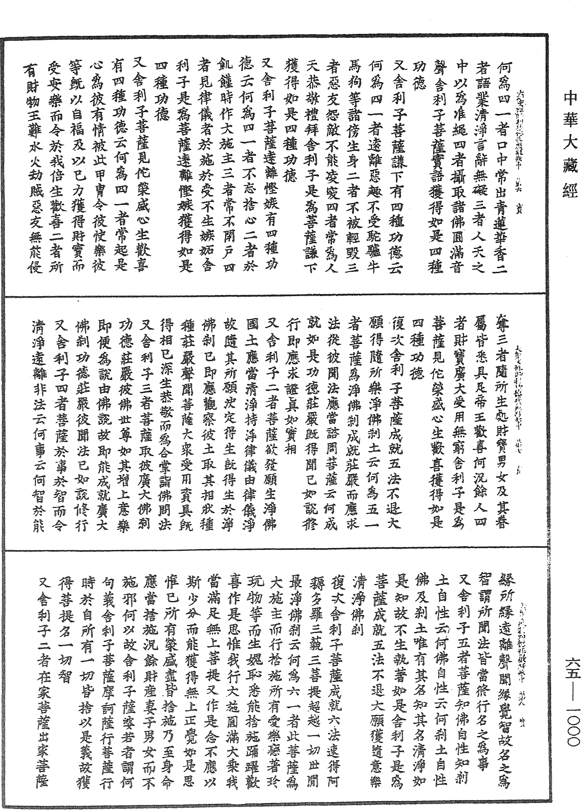 大圣文殊师利菩萨佛刹功德庄严经《中华大藏经》_第65册_第1000页