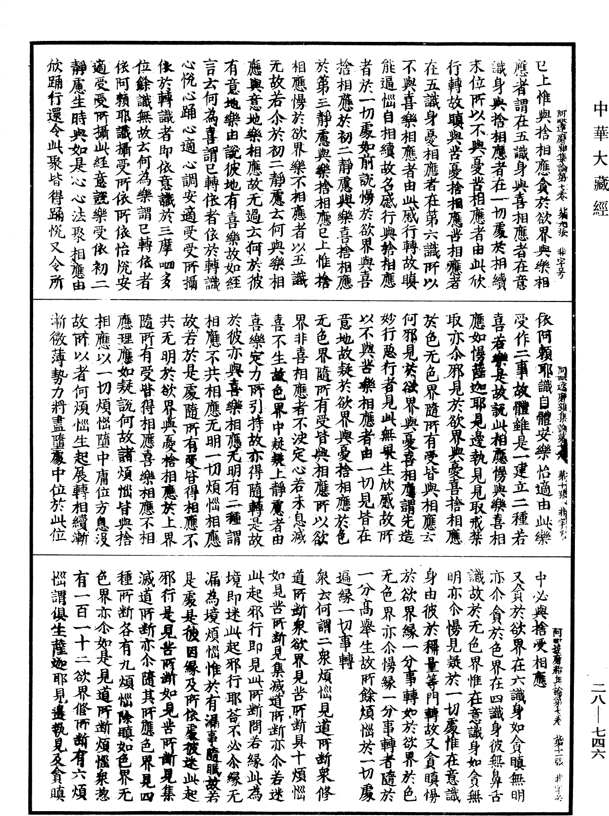 大乘阿毗達磨雜集論《中華大藏經》_第28冊_第0746頁