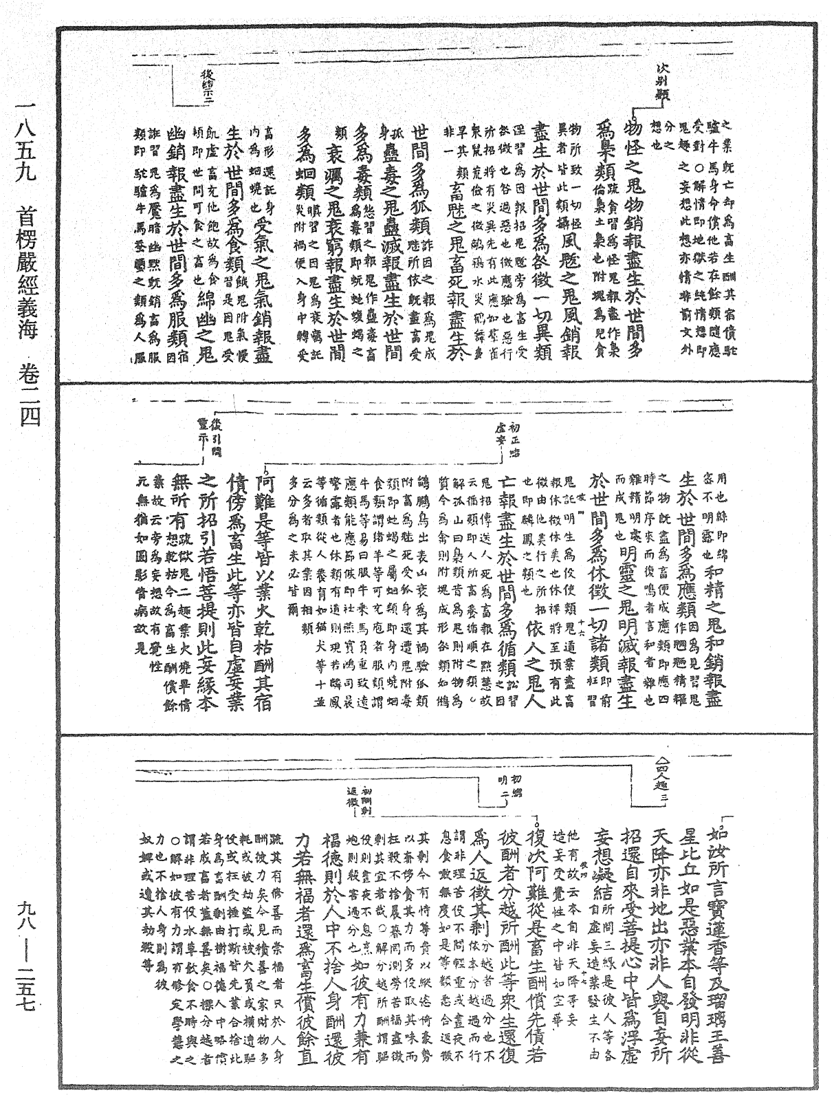 首楞嚴經義海《中華大藏經》_第98冊_第257頁