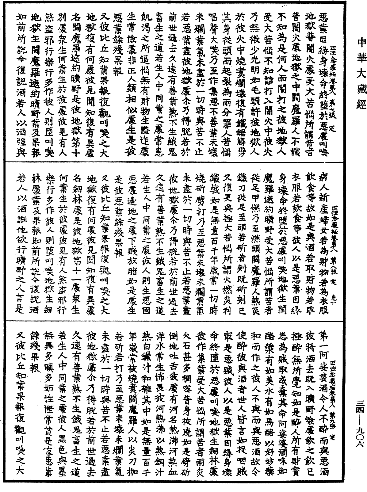 正法念處經《中華大藏經》_第34冊_第0906頁