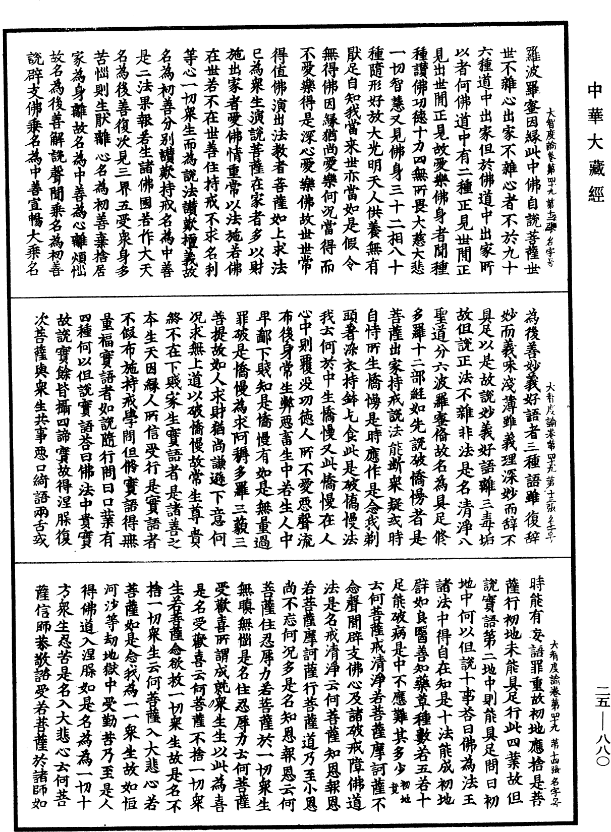 大智度論《中華大藏經》_第25冊_第880頁