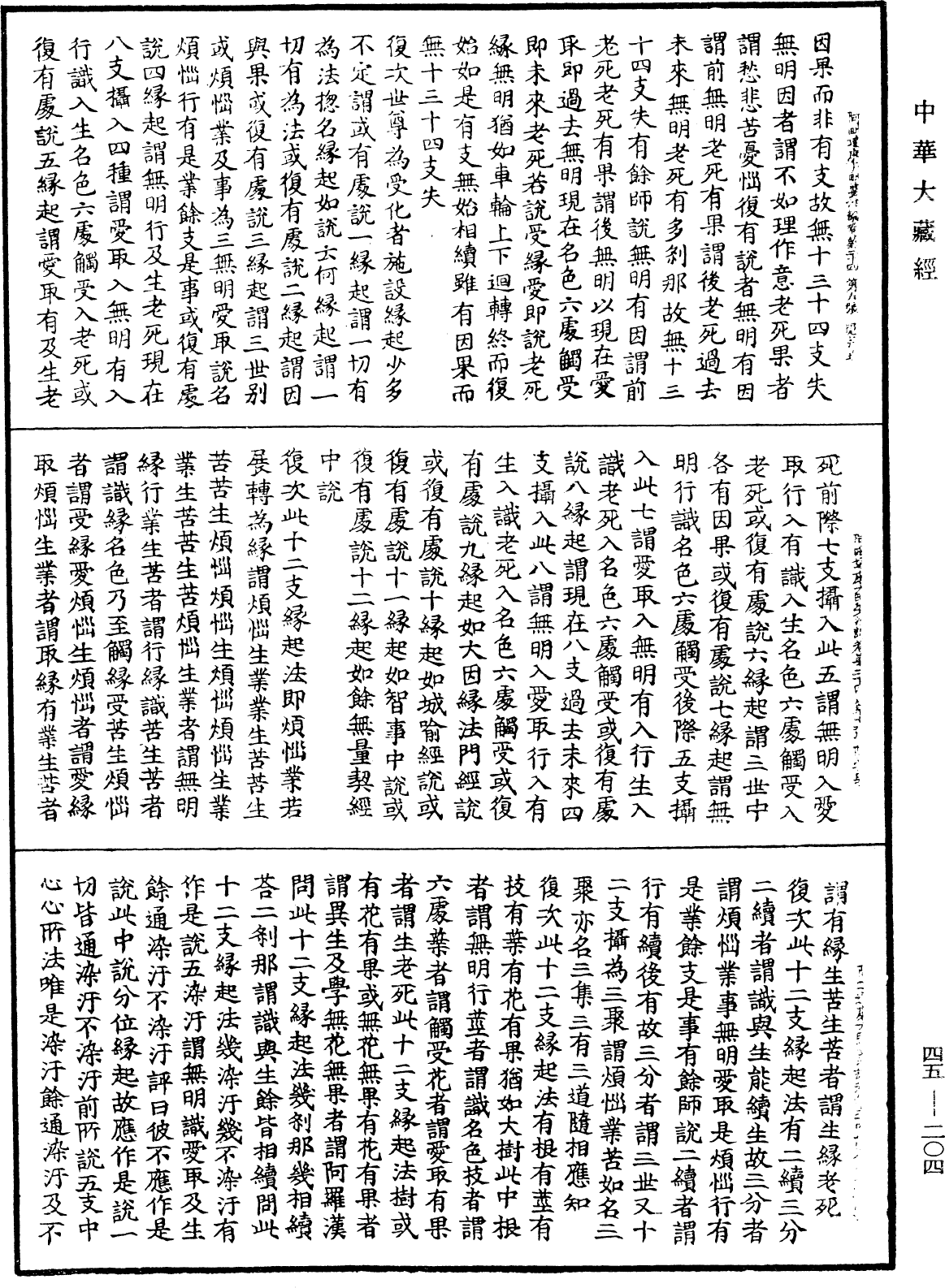 阿毗達磨大毗婆沙論《中華大藏經》_第45冊_第204頁