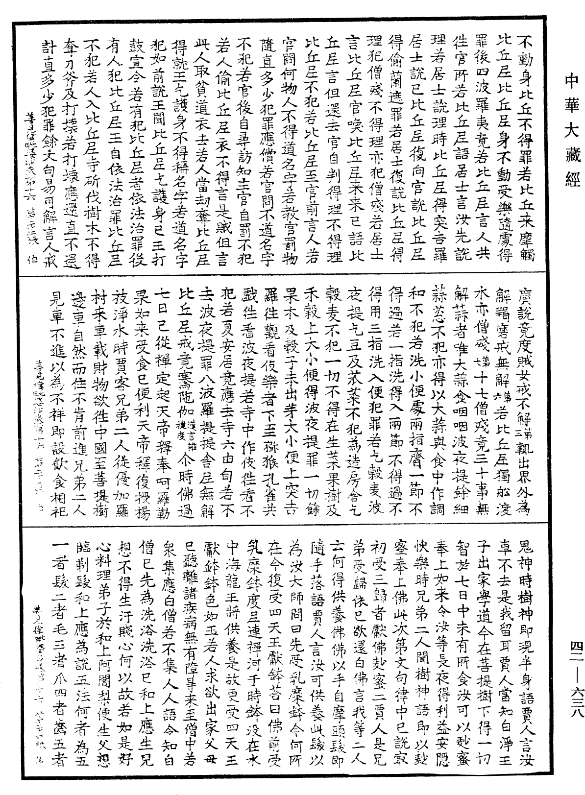 善見毗婆沙律《中華大藏經》_第42冊_第638頁