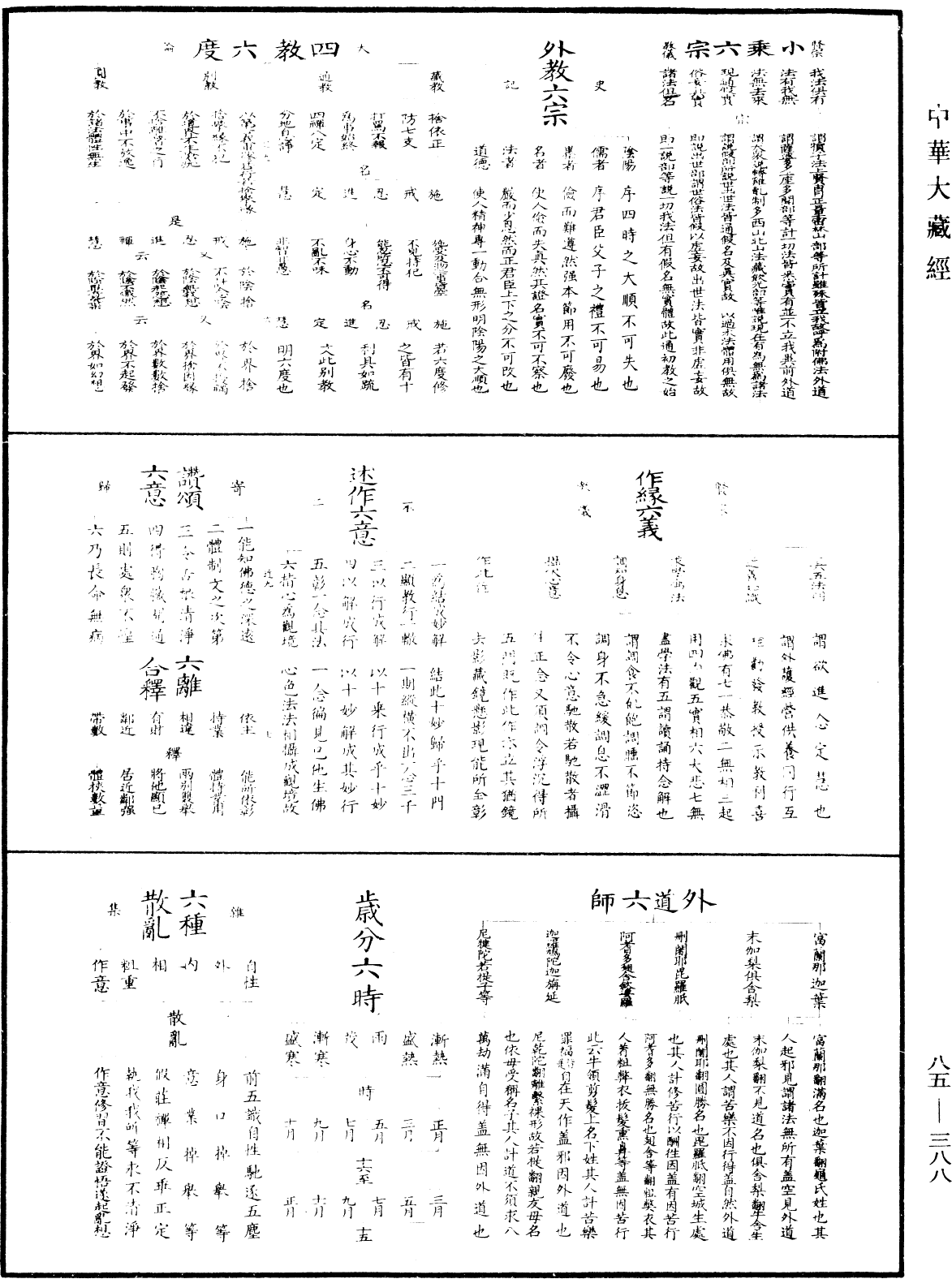 重訂教乘法數《中華大藏經》_第85冊_第0388頁