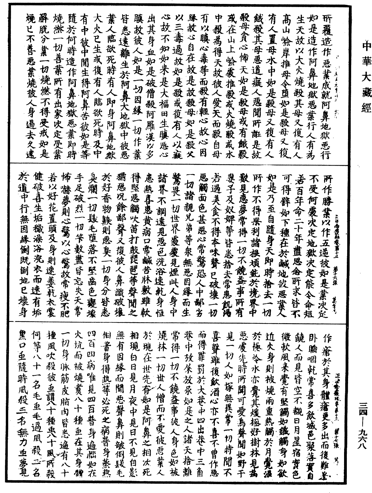 正法念處經《中華大藏經》_第34冊_第0968頁