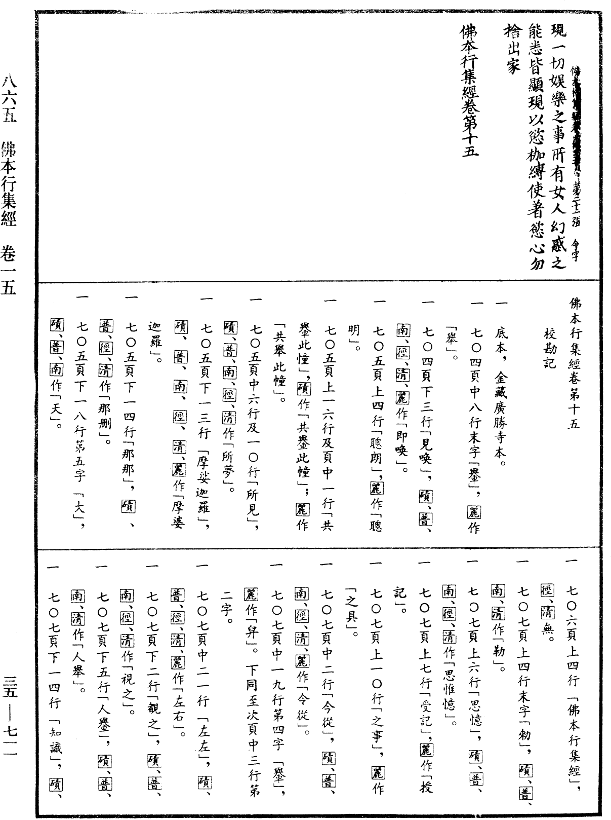 佛本行集經《中華大藏經》_第35冊_第0711頁