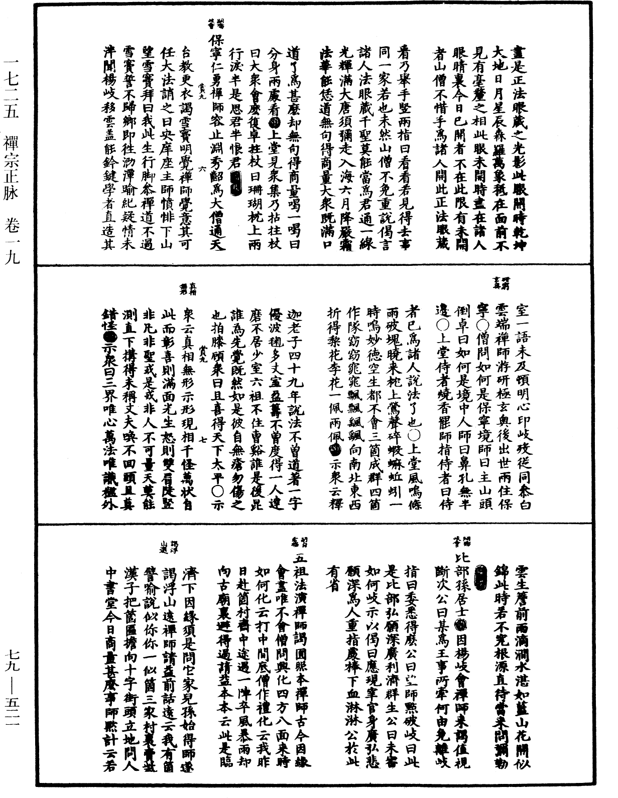 禅宗正脉《中华大藏经》_第79册_第521页