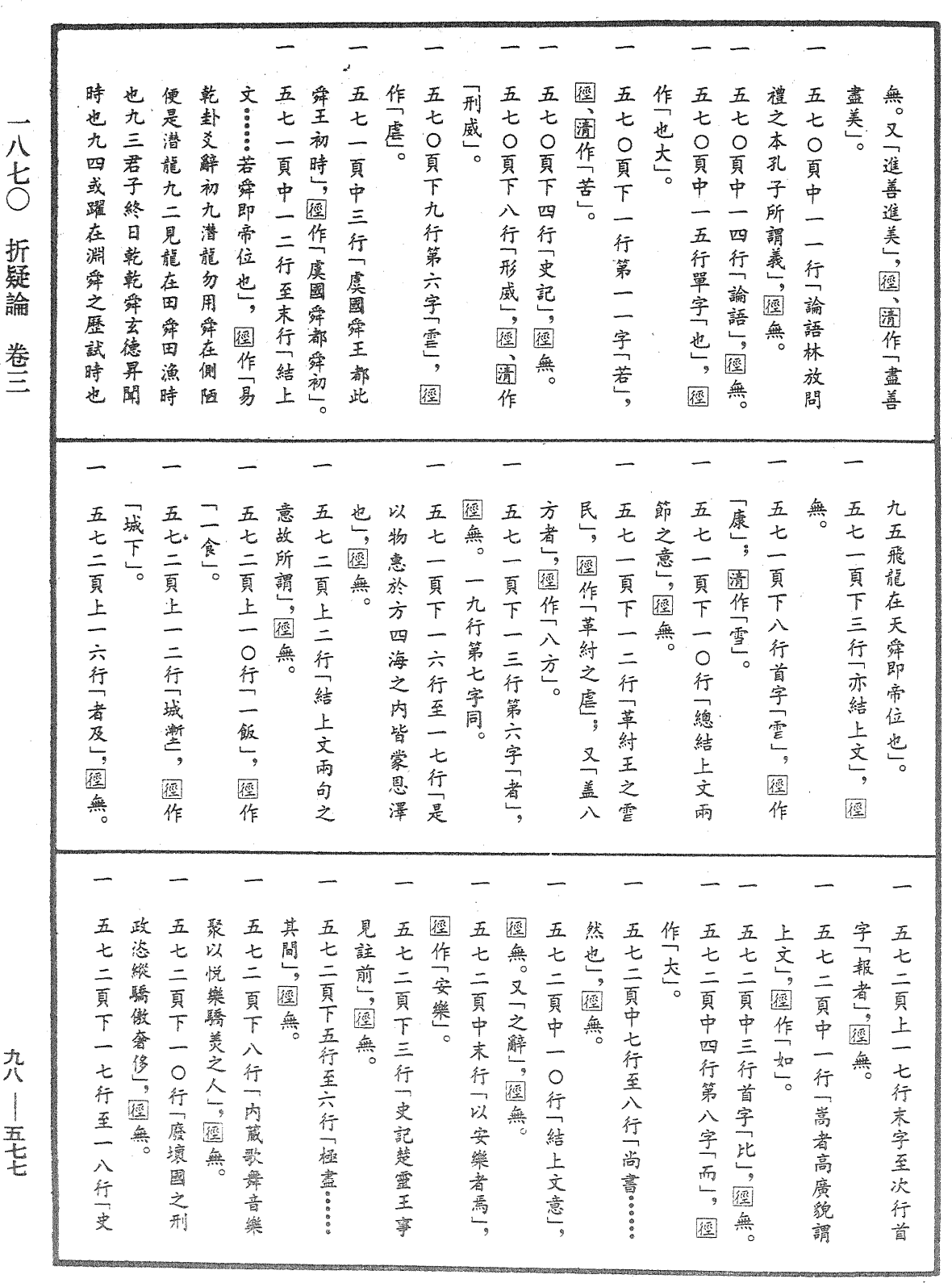 折疑論《中華大藏經》_第98冊_第577頁