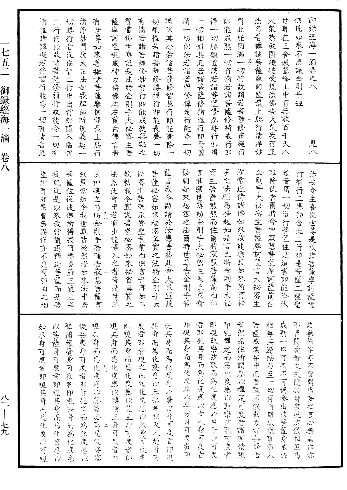 御錄經海一滴《中華大藏經》_第82冊_第0079頁