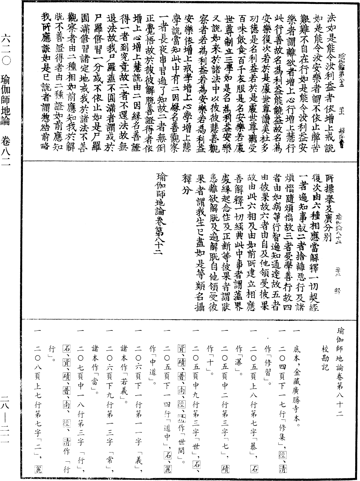 瑜伽師地論《中華大藏經》_第28冊_第0211頁