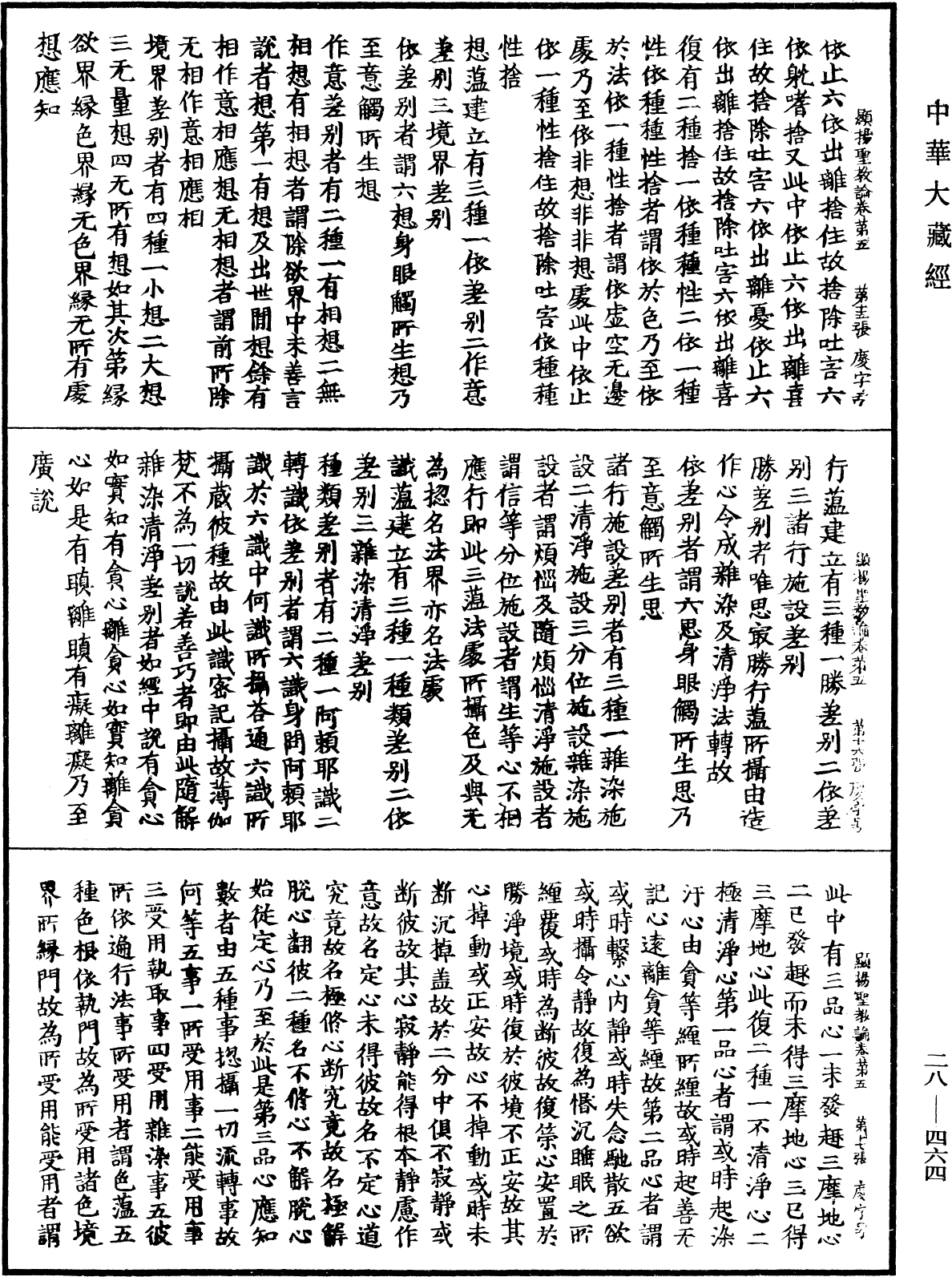 顯揚聖教論《中華大藏經》_第28冊_第0464頁