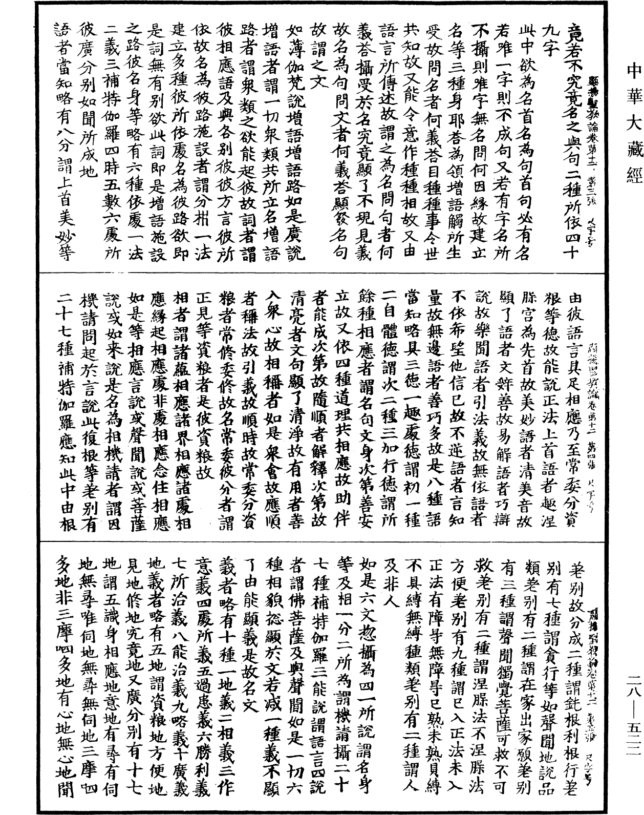 顯揚聖教論《中華大藏經》_第28冊_第0522頁