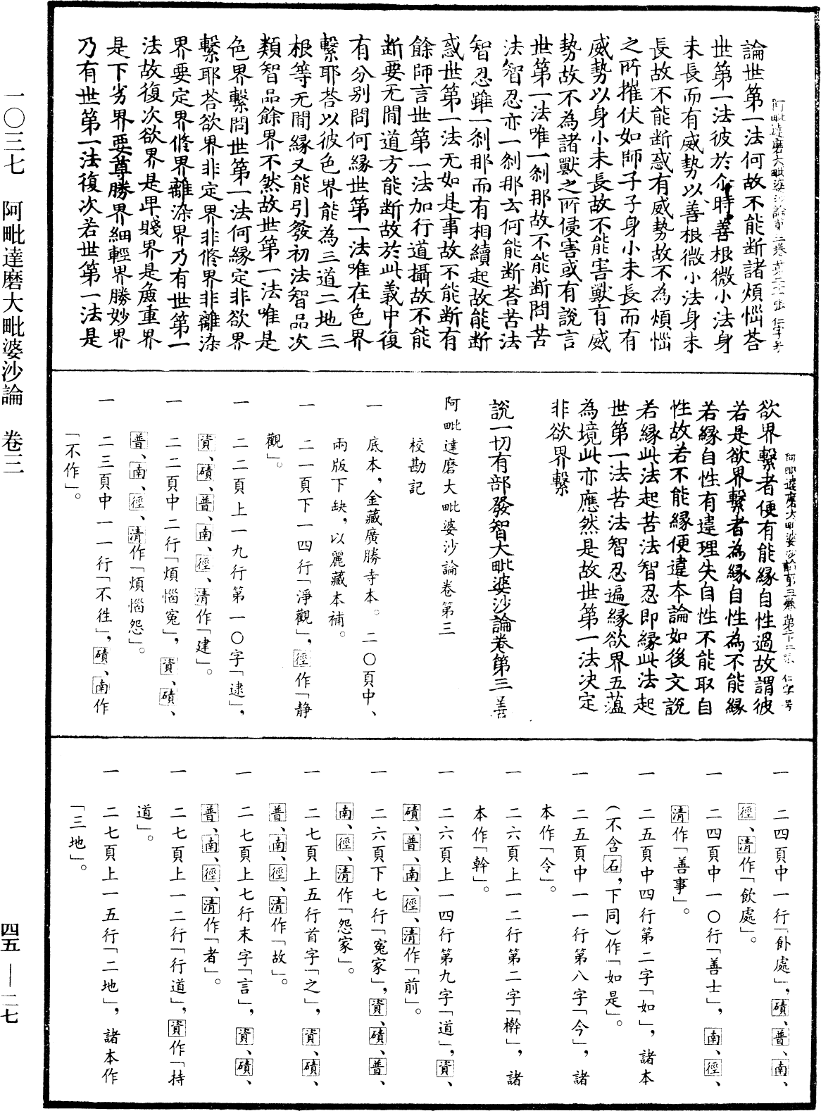 阿毗達磨大毗婆沙論《中華大藏經》_第45冊_第027頁3