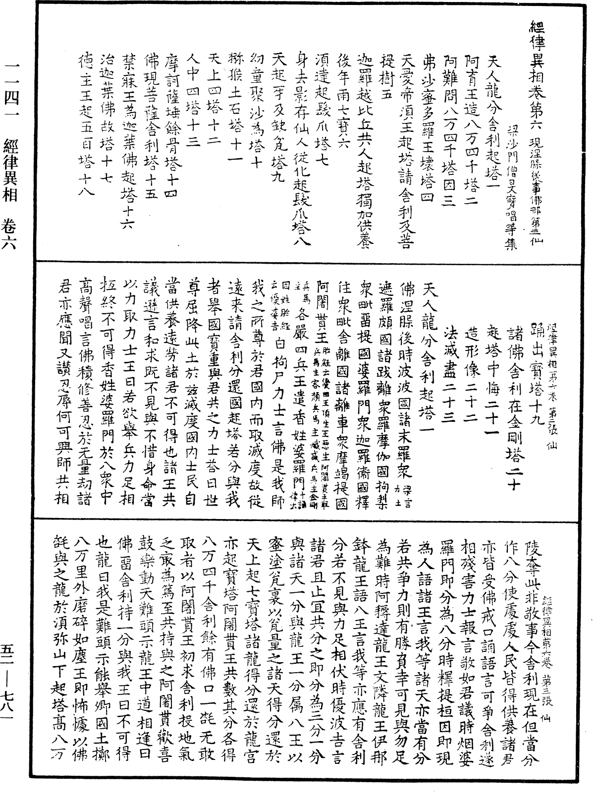 经律异相《中华大藏经》_第52册_第781页