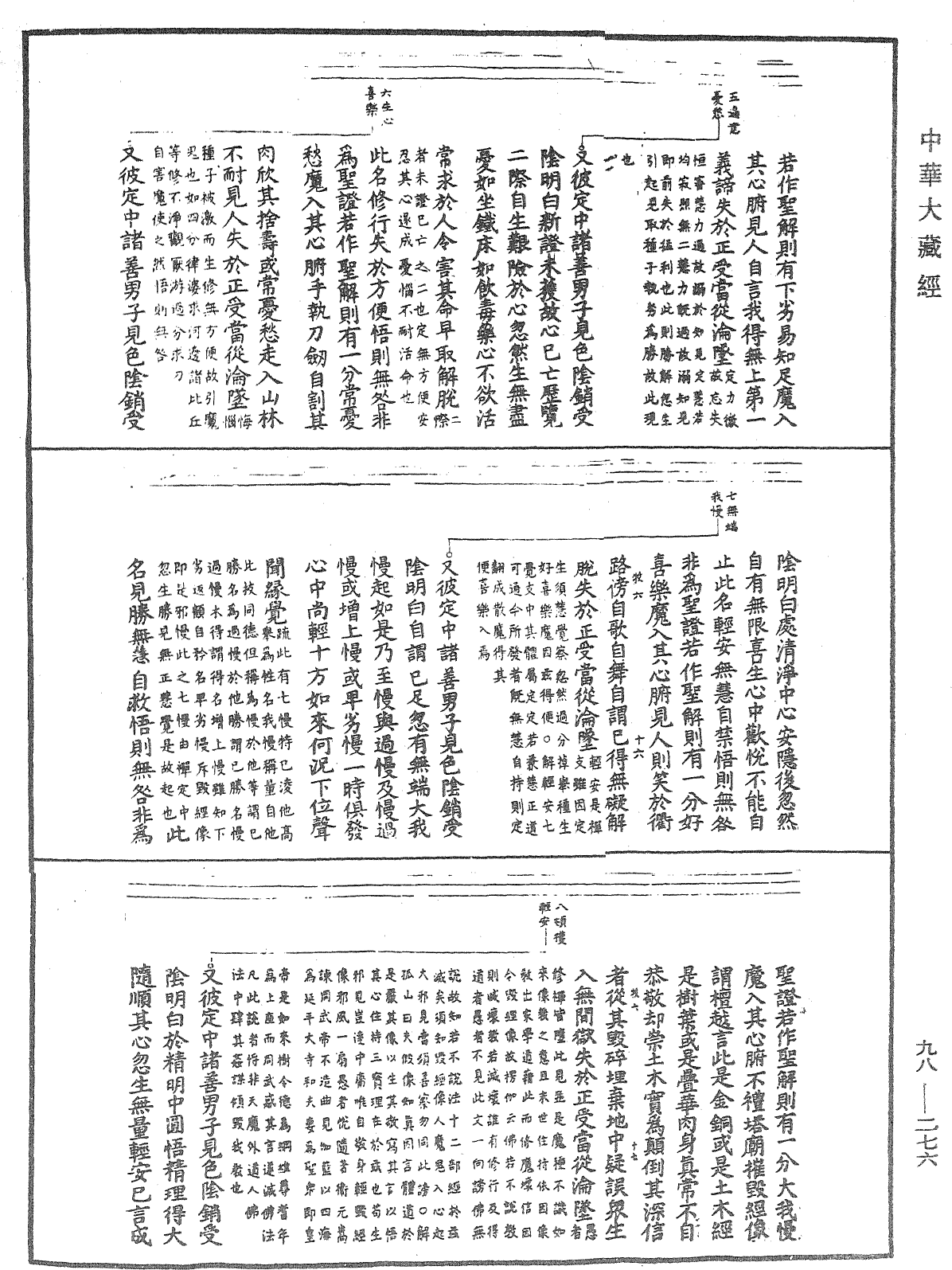 首楞嚴經義海《中華大藏經》_第98冊_第276頁