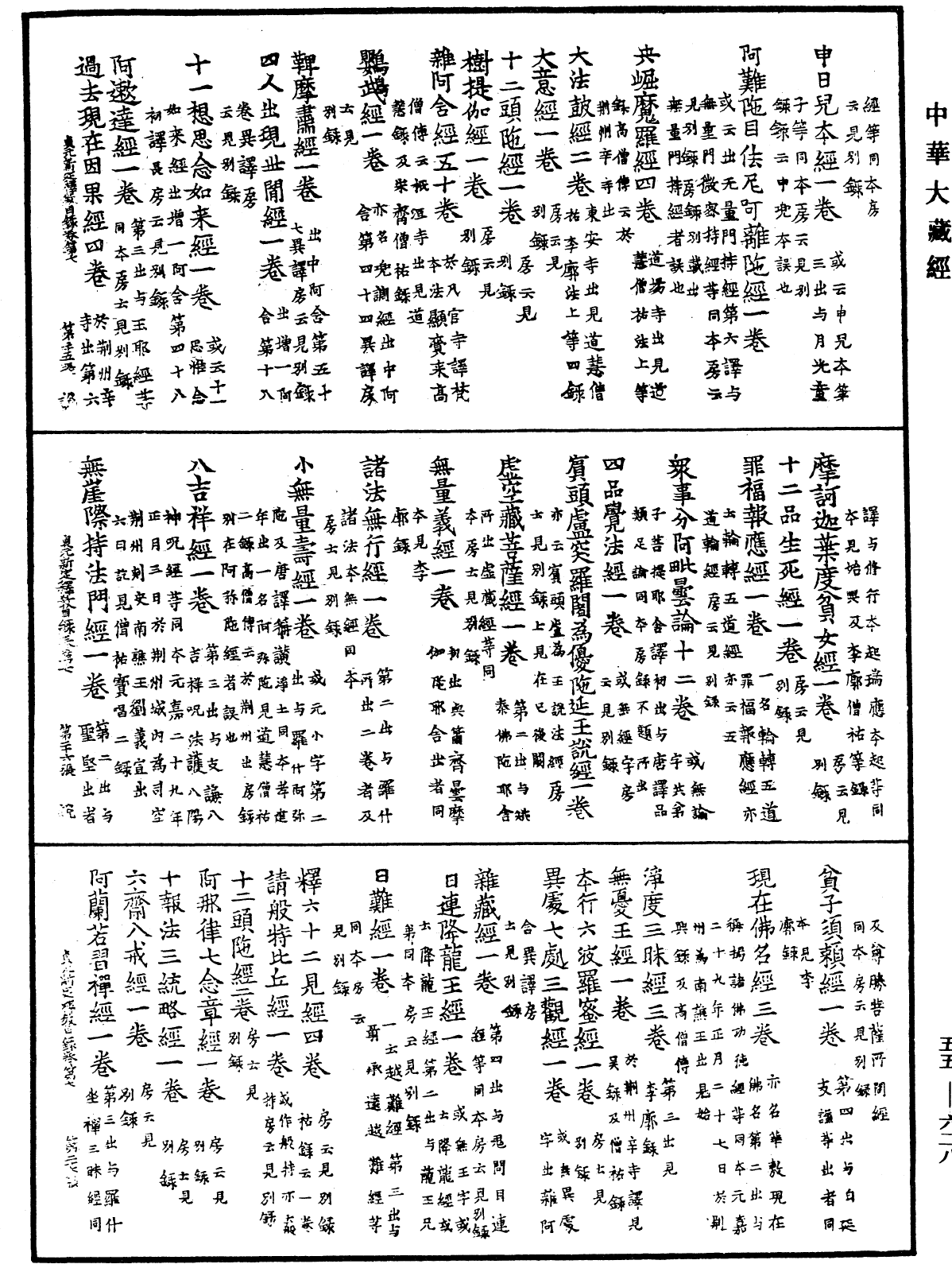 貞元新定釋教目錄《中華大藏經》_第55冊_第628頁