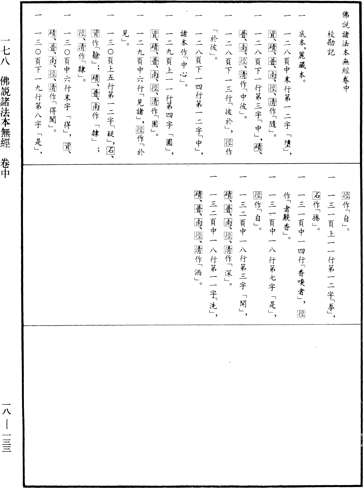 佛說諸法本無經《中華大藏經》_第18冊_第133頁2