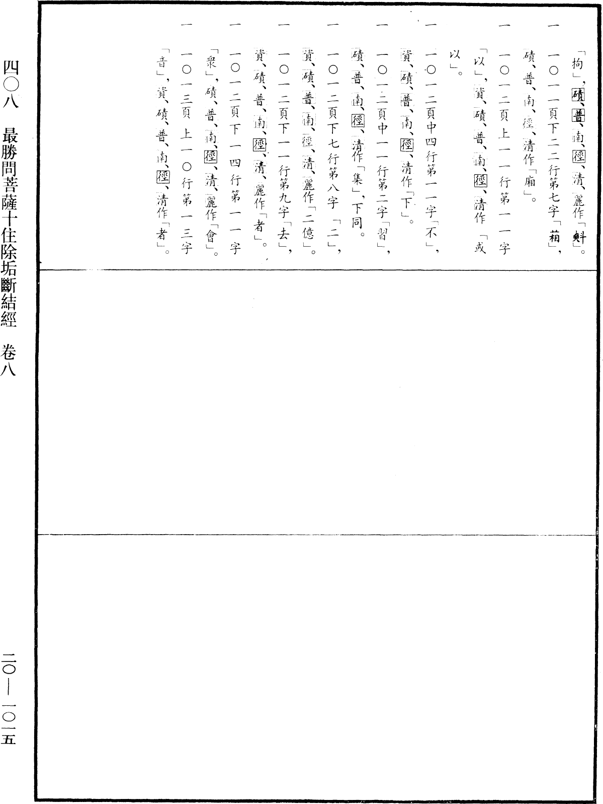 最勝問菩薩十住除垢斷結經《中華大藏經》_第20冊_第1015頁8