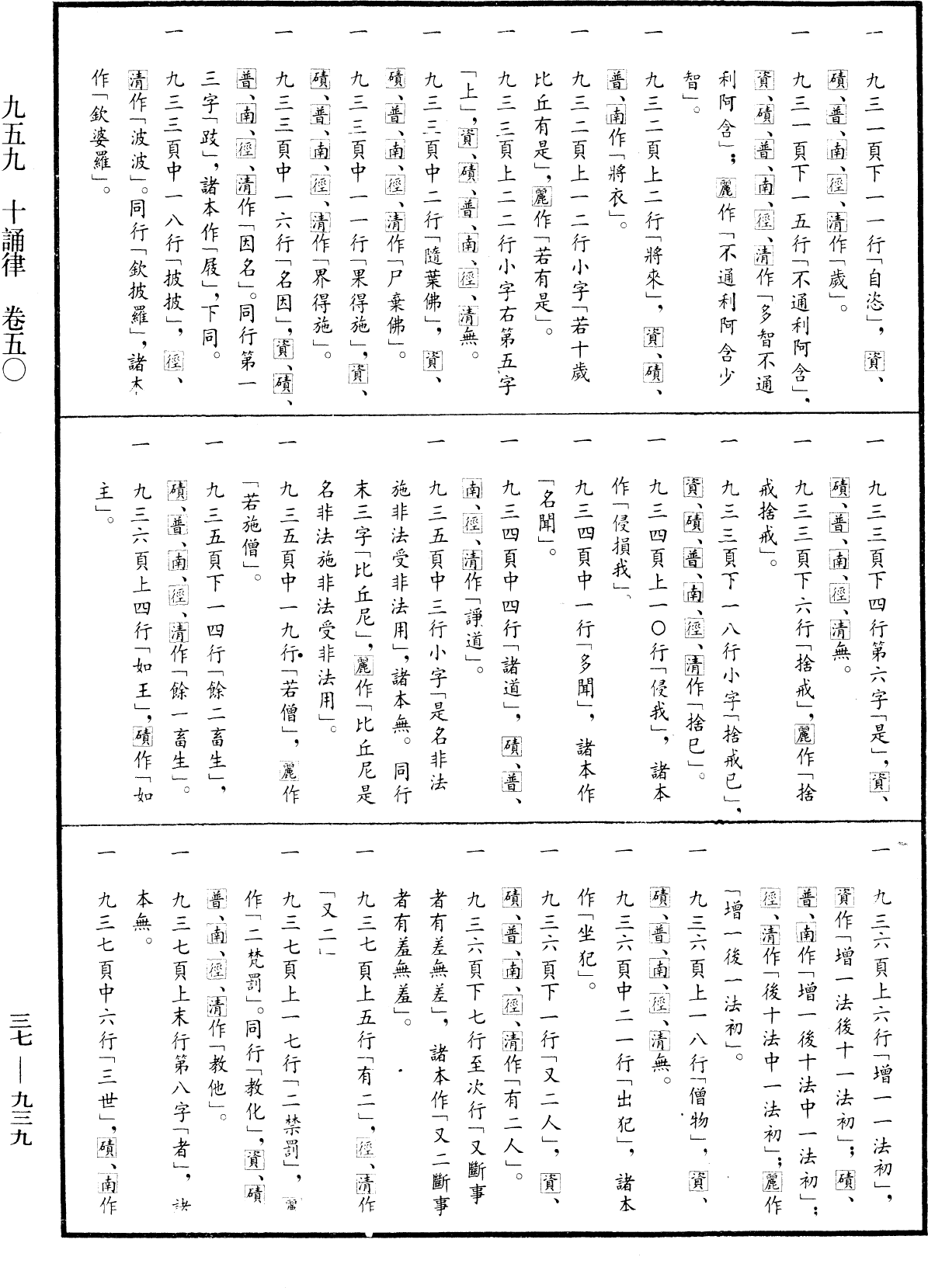 十誦律《中華大藏經》_第37冊_第939頁