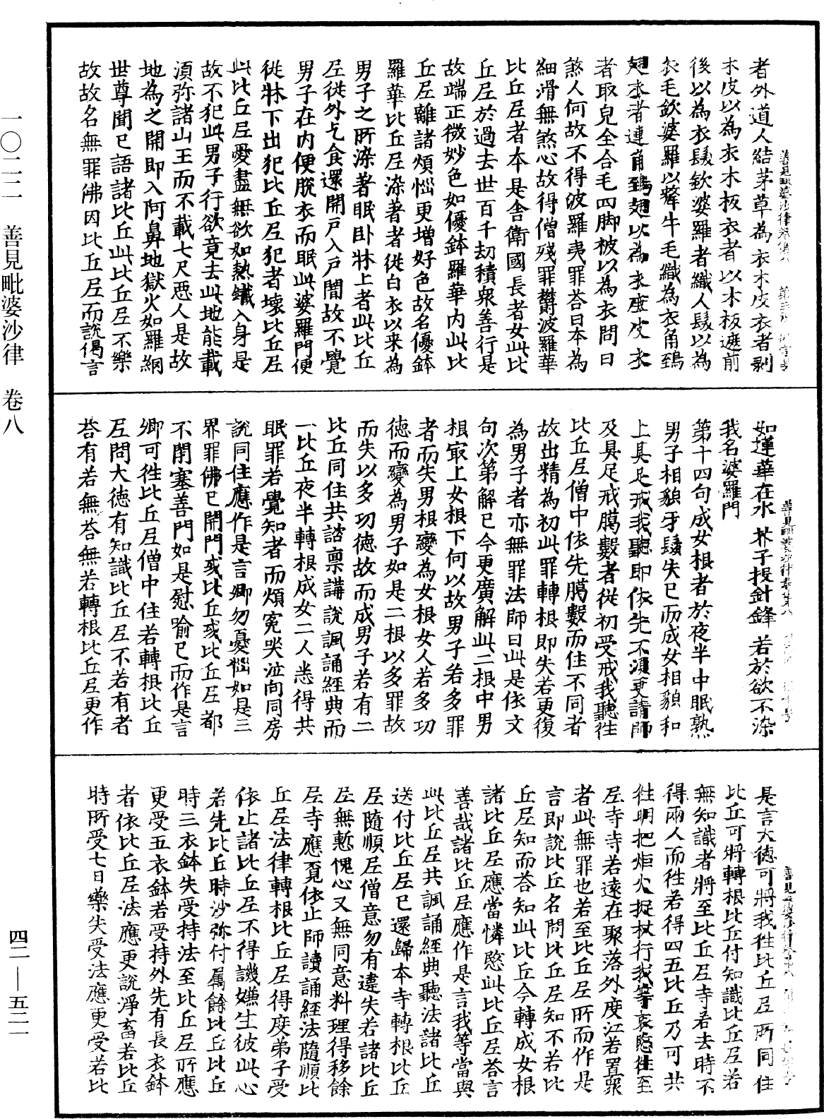 善見毗婆沙律《中華大藏經》_第42冊_第521頁