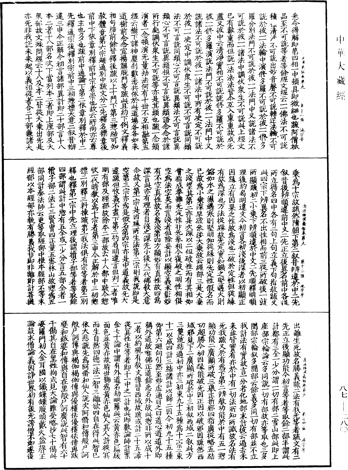 大方廣佛華嚴經隨疏演義鈔《中華大藏經》_第87冊_第0280頁