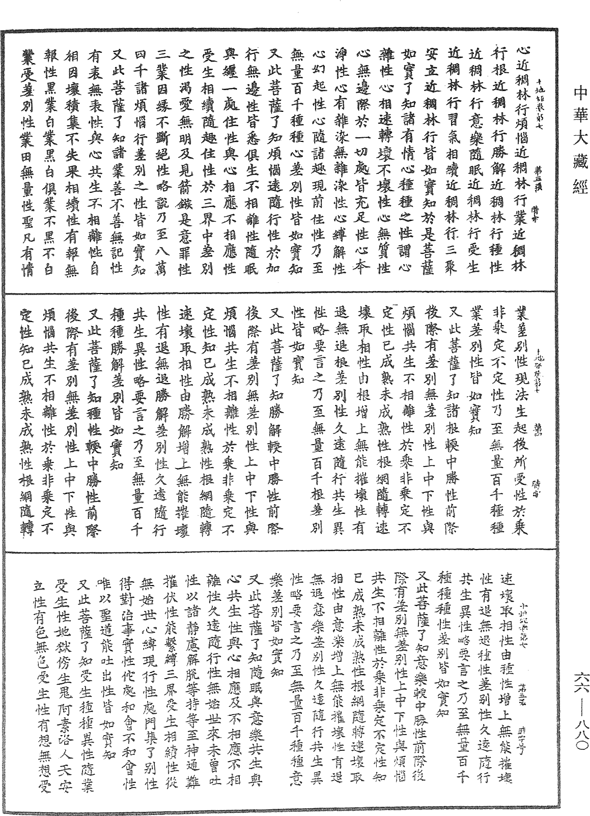 佛說十地經《中華大藏經》_第66冊_第880頁