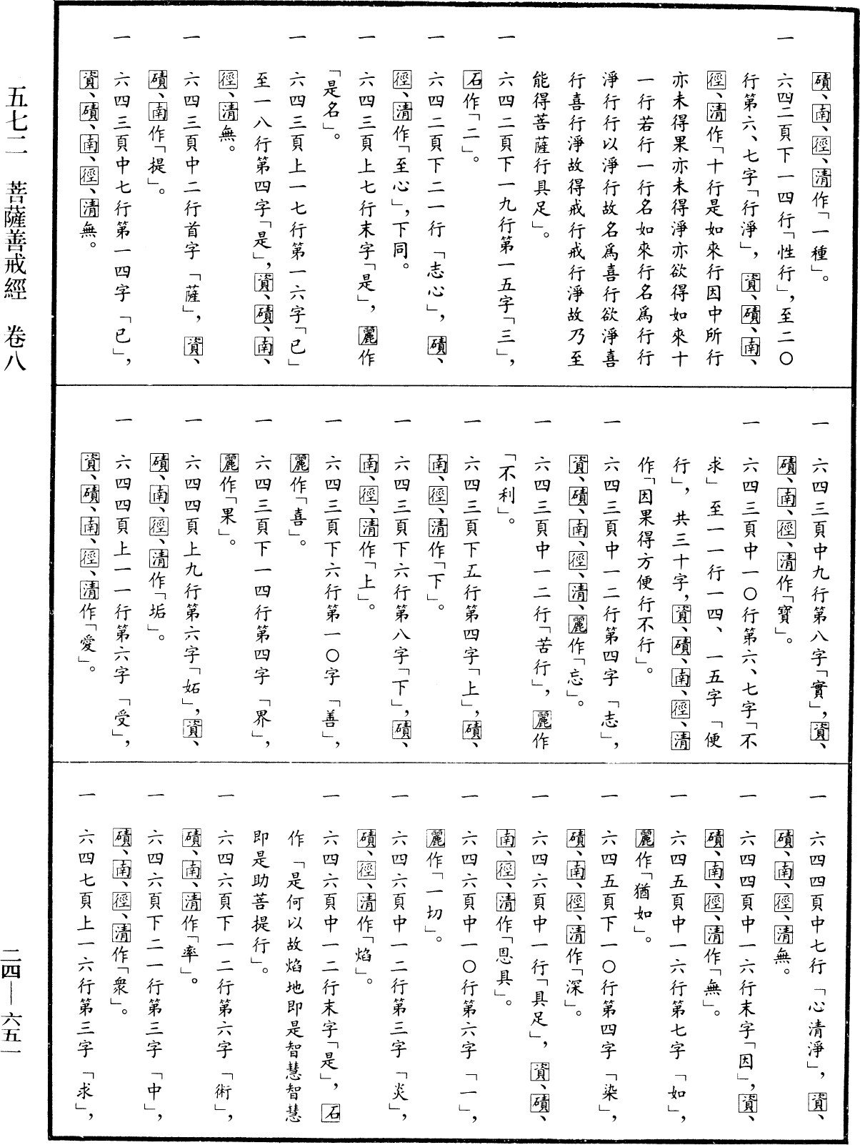 菩薩善戒經《中華大藏經》_第24冊_第651頁