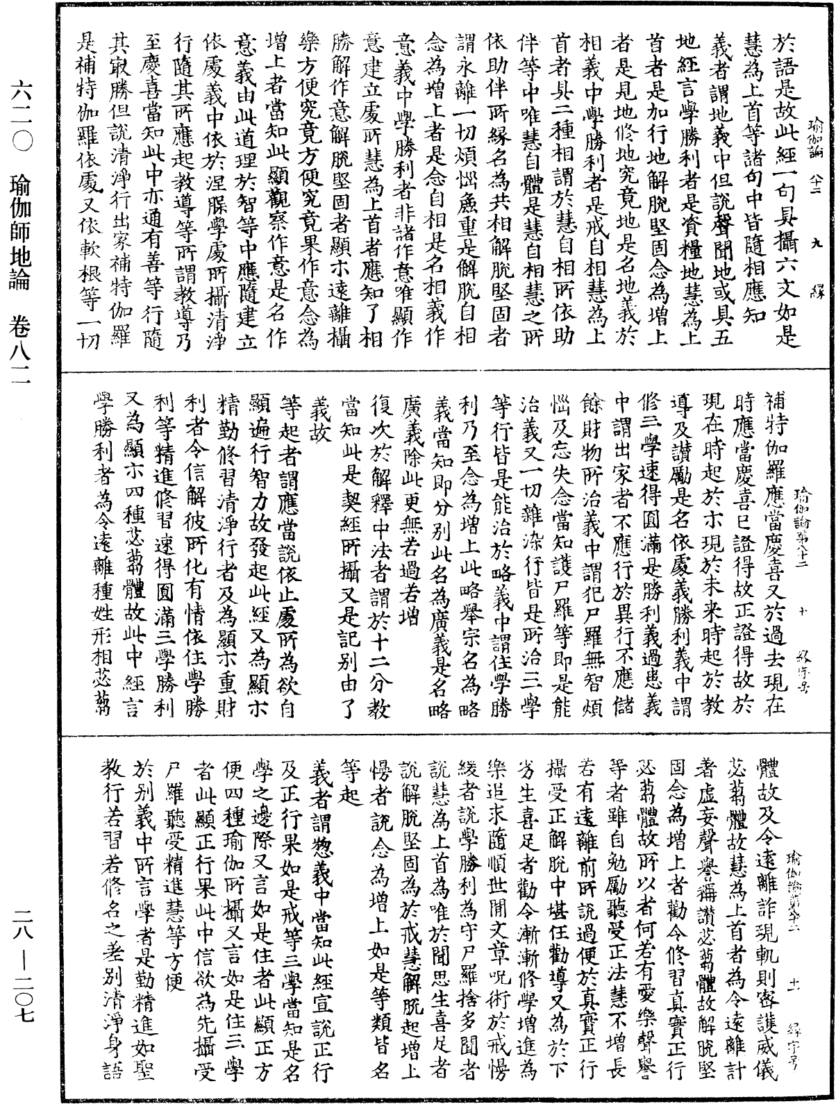 瑜伽師地論《中華大藏經》_第28冊_第0207頁