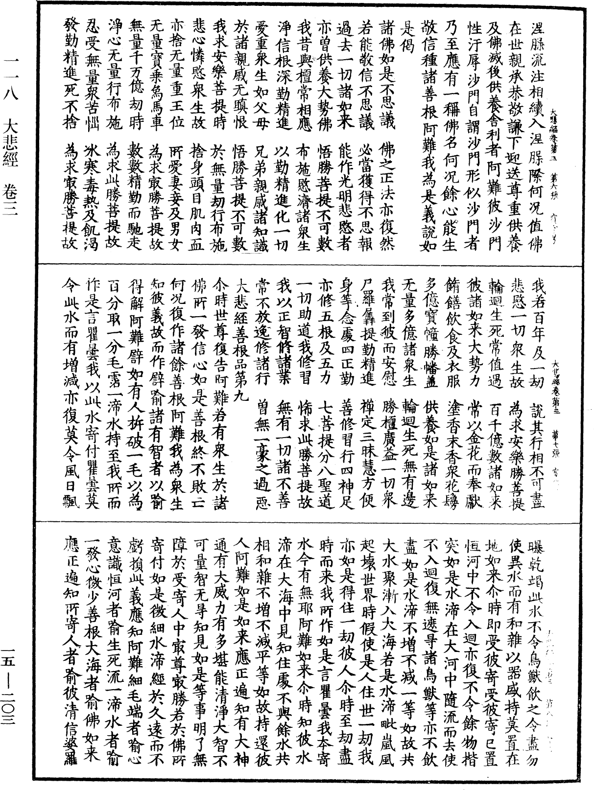 大悲經《中華大藏經》_第15冊_第203頁