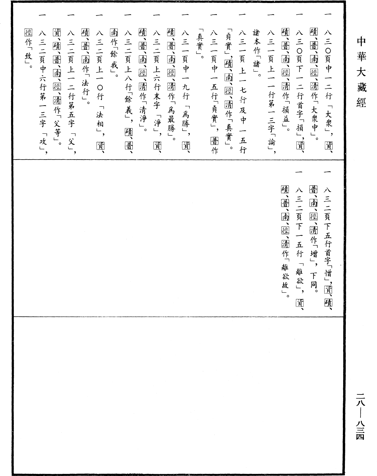 大乘阿毗達磨雜集論《中華大藏經》_第28冊_第0834頁