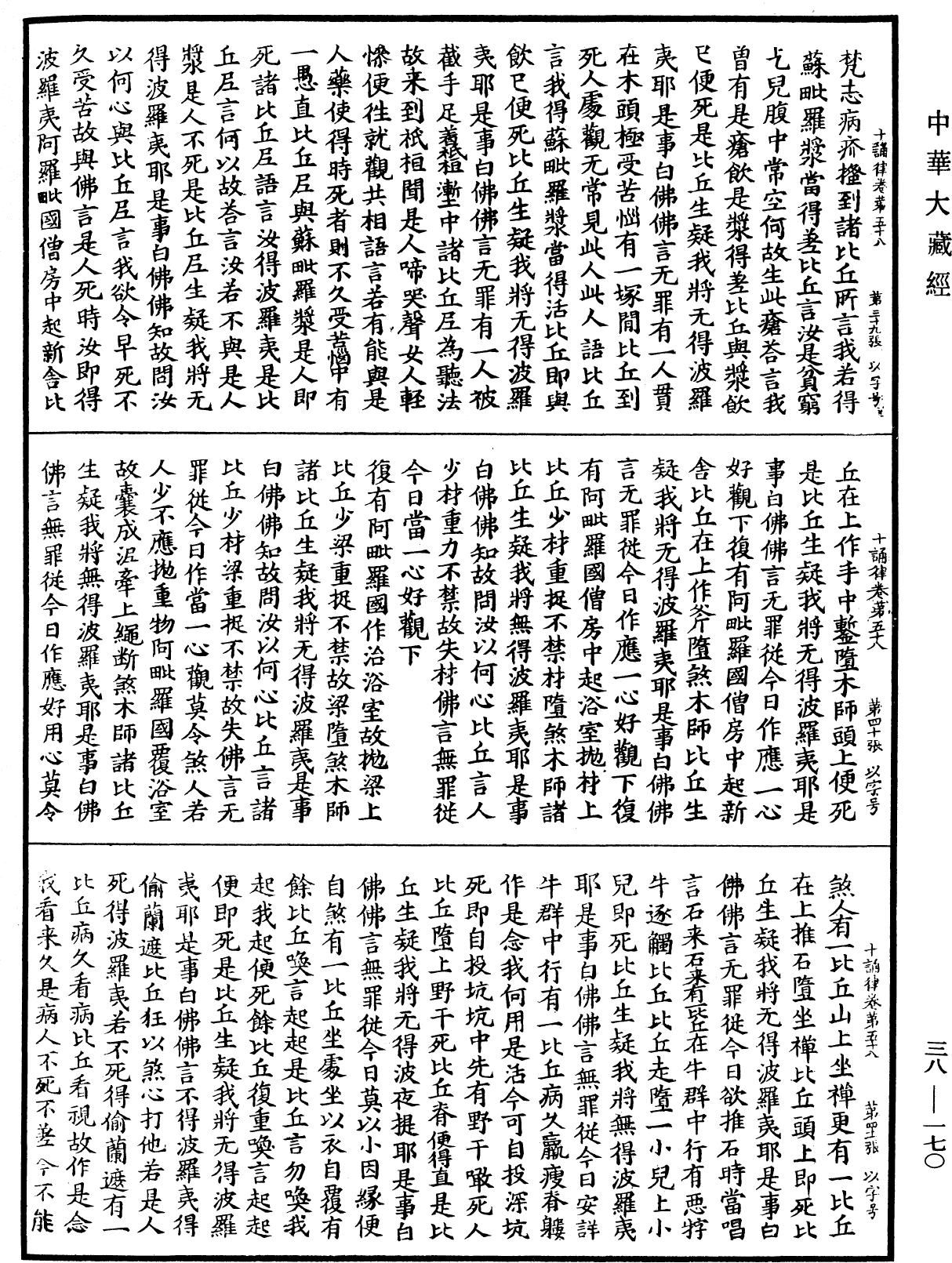 十誦律《中華大藏經》_第38冊_第170頁