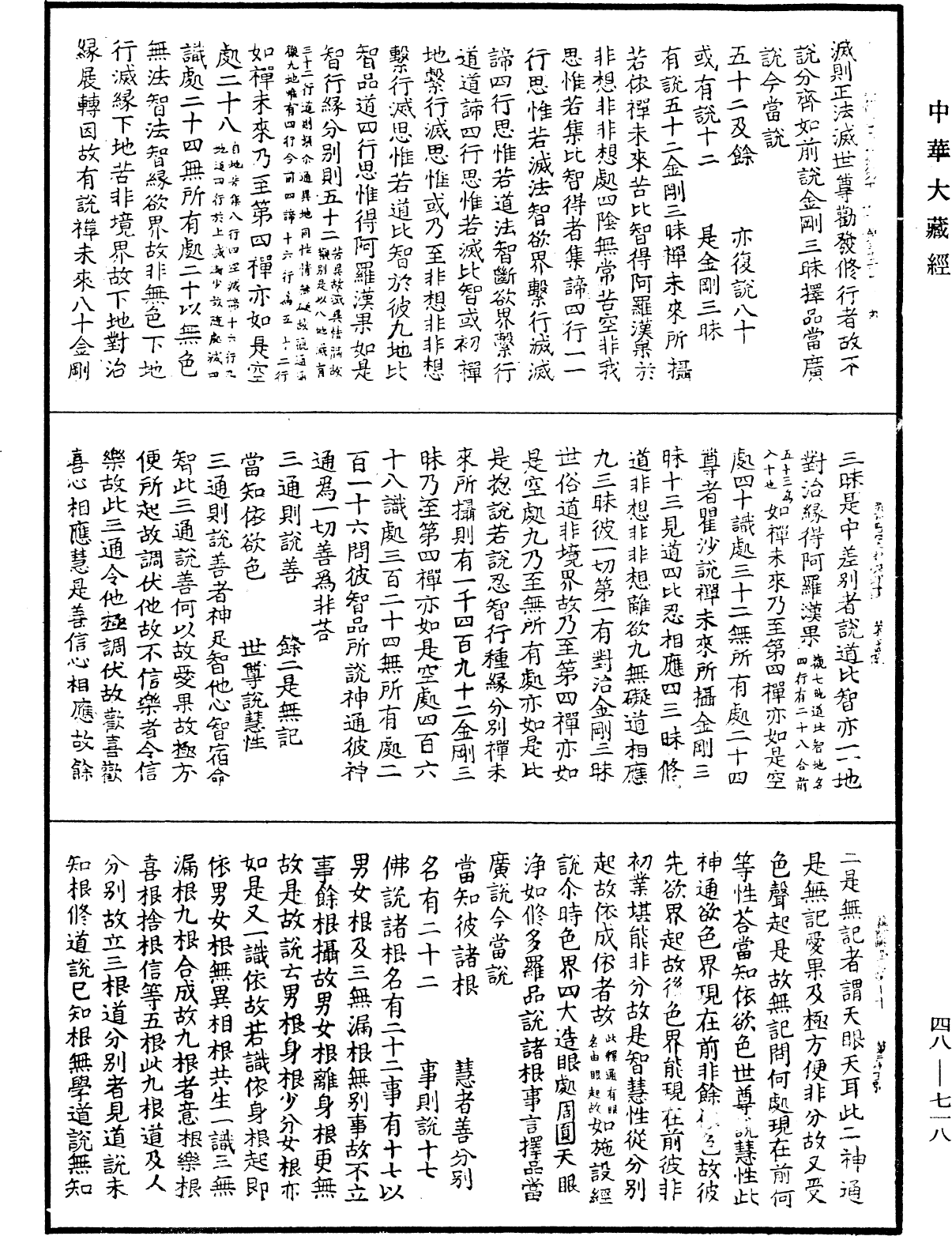 雜阿毗曇心論《中華大藏經》_第48冊_第0718頁