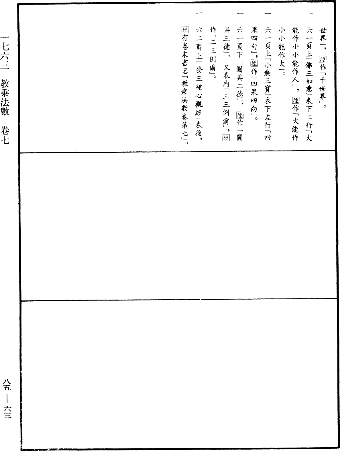 教乘法數《中華大藏經》_第85冊_第0063頁