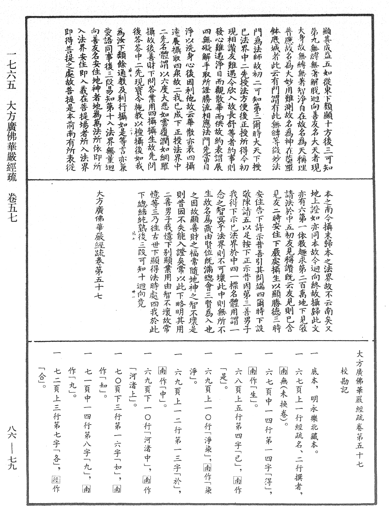 大方廣佛華嚴經疏《中華大藏經》_第86冊_第0079頁