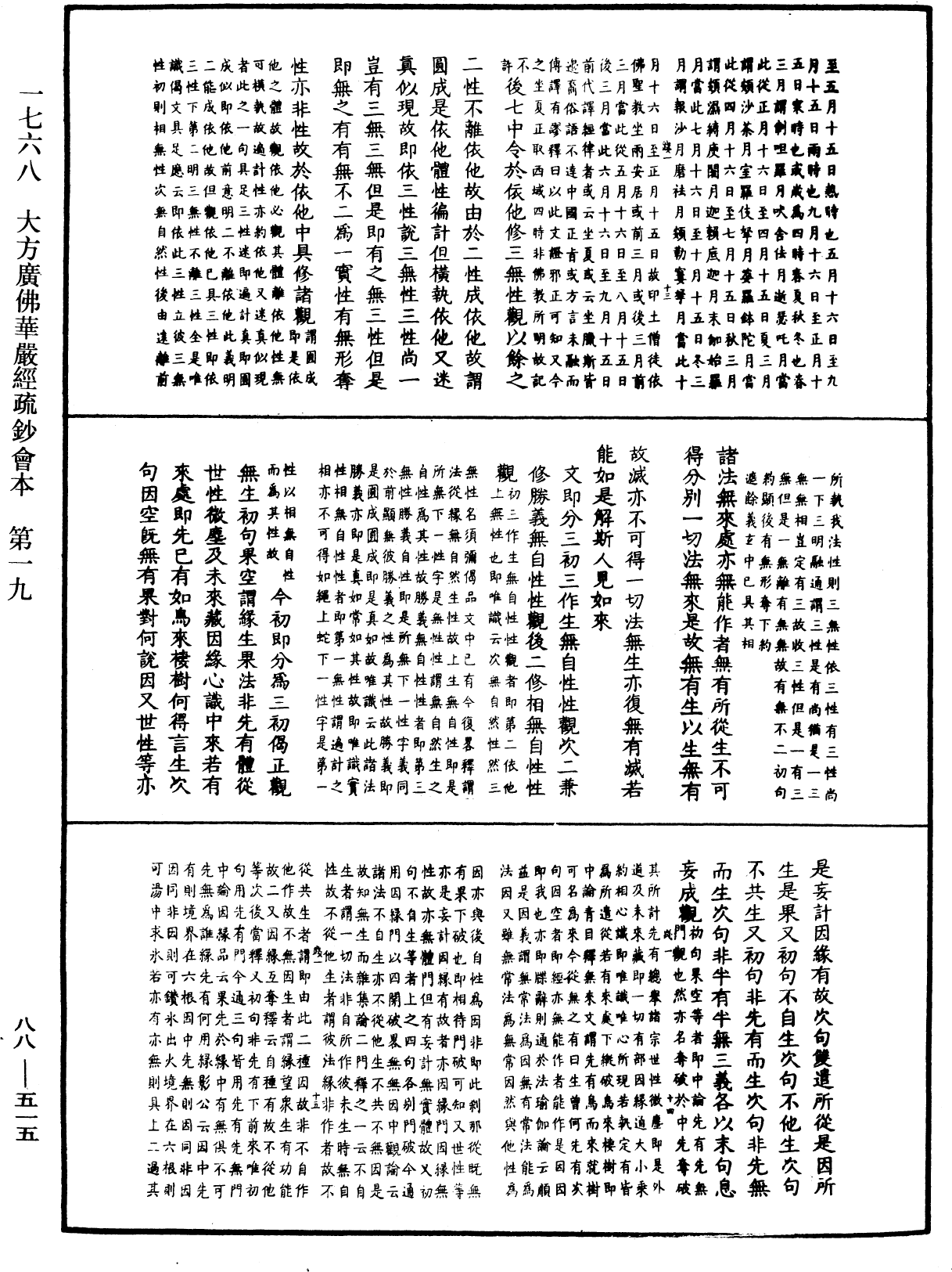 大方廣佛華嚴經疏鈔會本《中華大藏經》_第88冊_第515頁