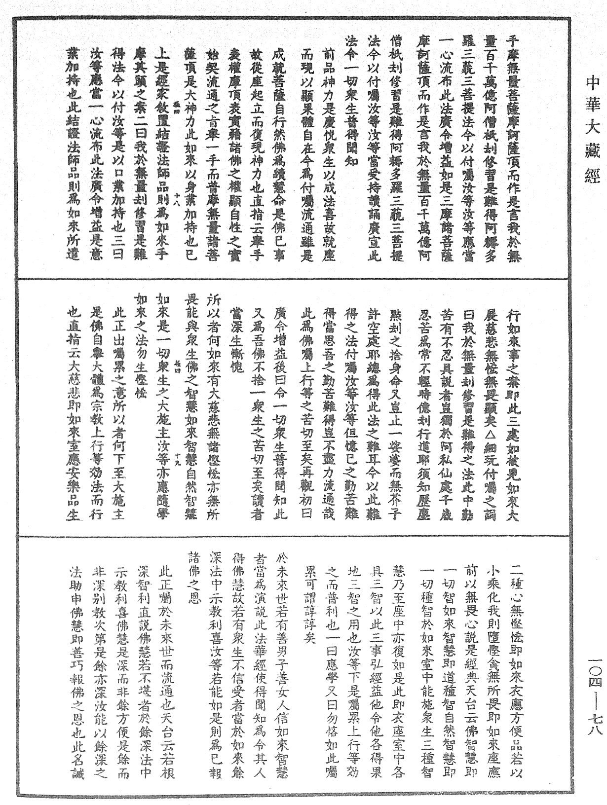 妙法莲华经授手《中华大藏经》_第104册_第078页