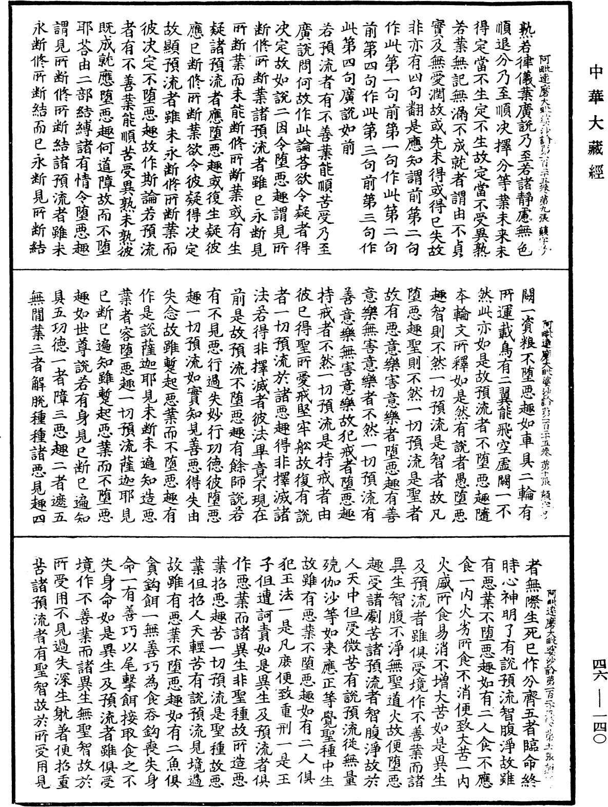 阿毗達磨大毗婆沙論《中華大藏經》_第46冊_第0140頁