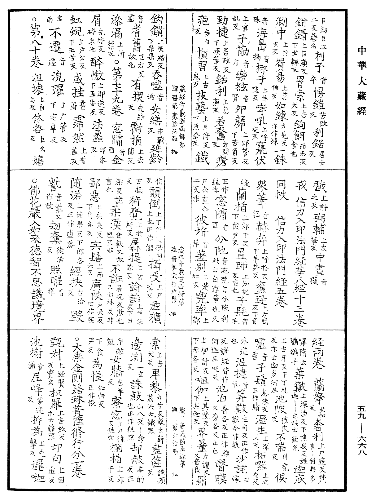 新集藏經音義隨函錄《中華大藏經》_第59冊_第0668頁