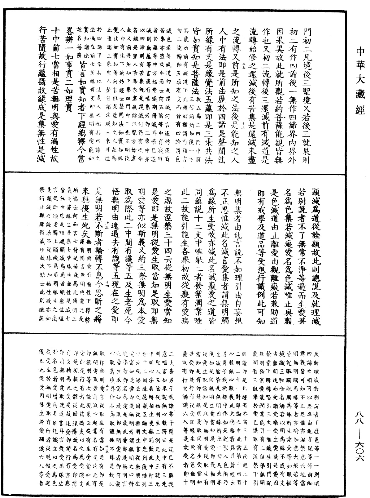 大方廣佛華嚴經疏鈔會本《中華大藏經》_第88冊_第606頁