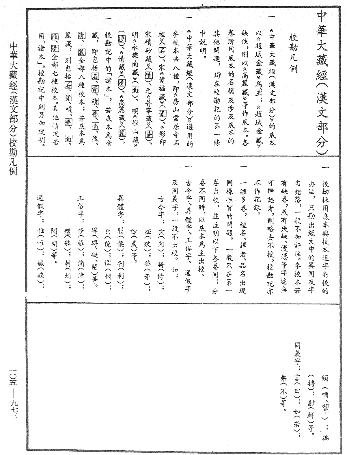 诸佛世尊如来菩萨尊者神僧名经《中华大藏经》_第105册_第973页