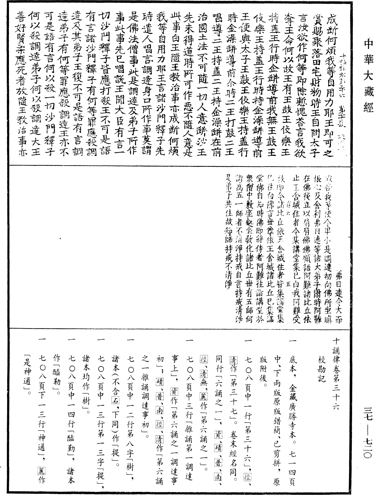 十誦律《中華大藏經》_第37冊_第720頁