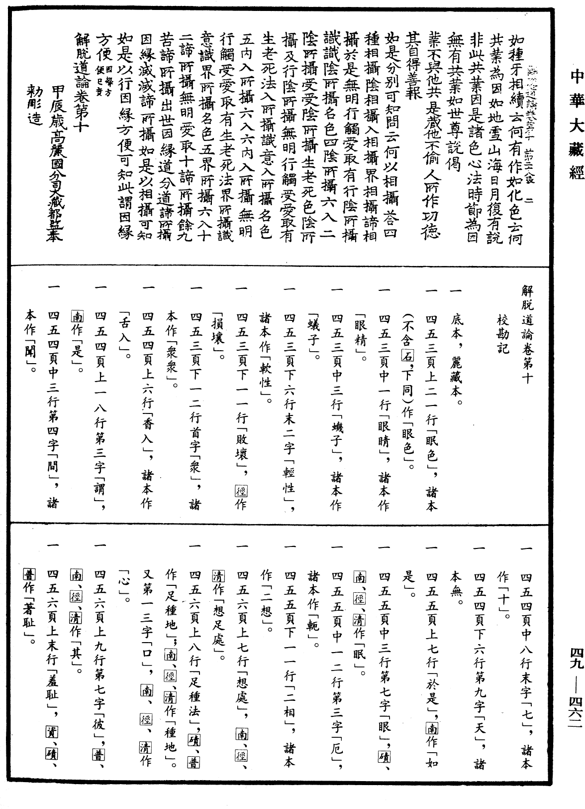 解脫道論《中華大藏經》_第49冊_第0462頁