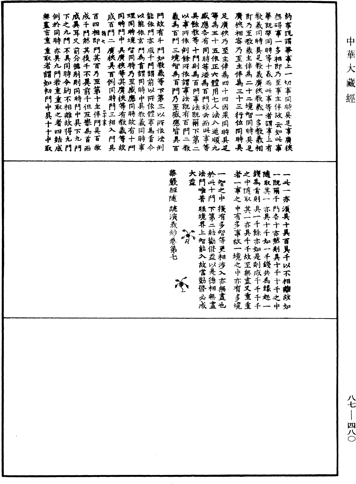 華嚴經隨疏演義鈔(別本)《中華大藏經》_第87冊_第0480頁