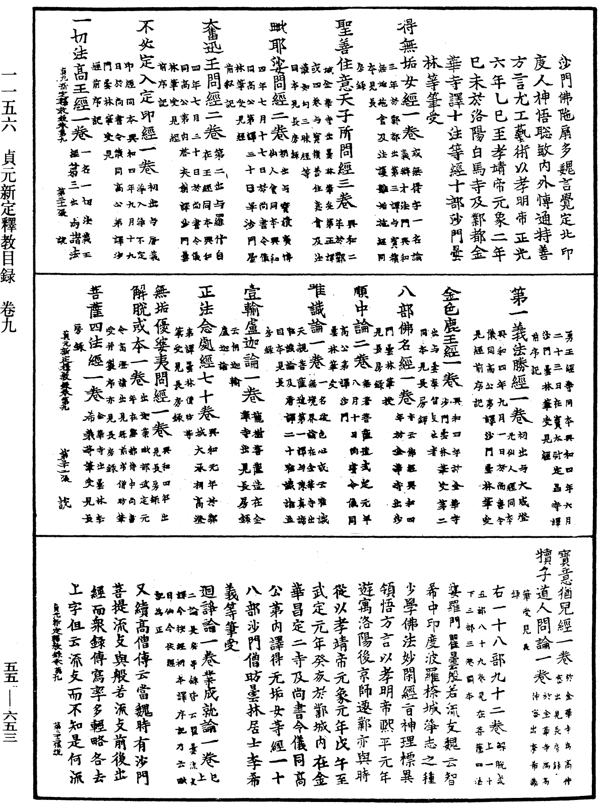 貞元新定釋教目錄《中華大藏經》_第55冊_第653頁