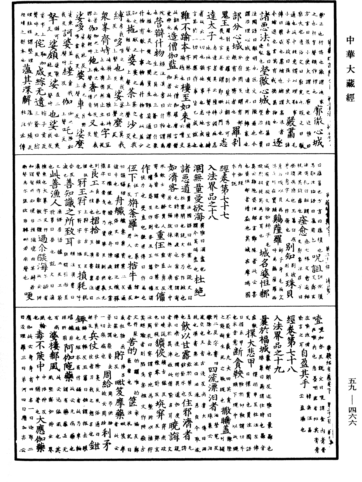 新譯大方廣佛華嚴經音義《中華大藏經》_第59冊_第0466頁