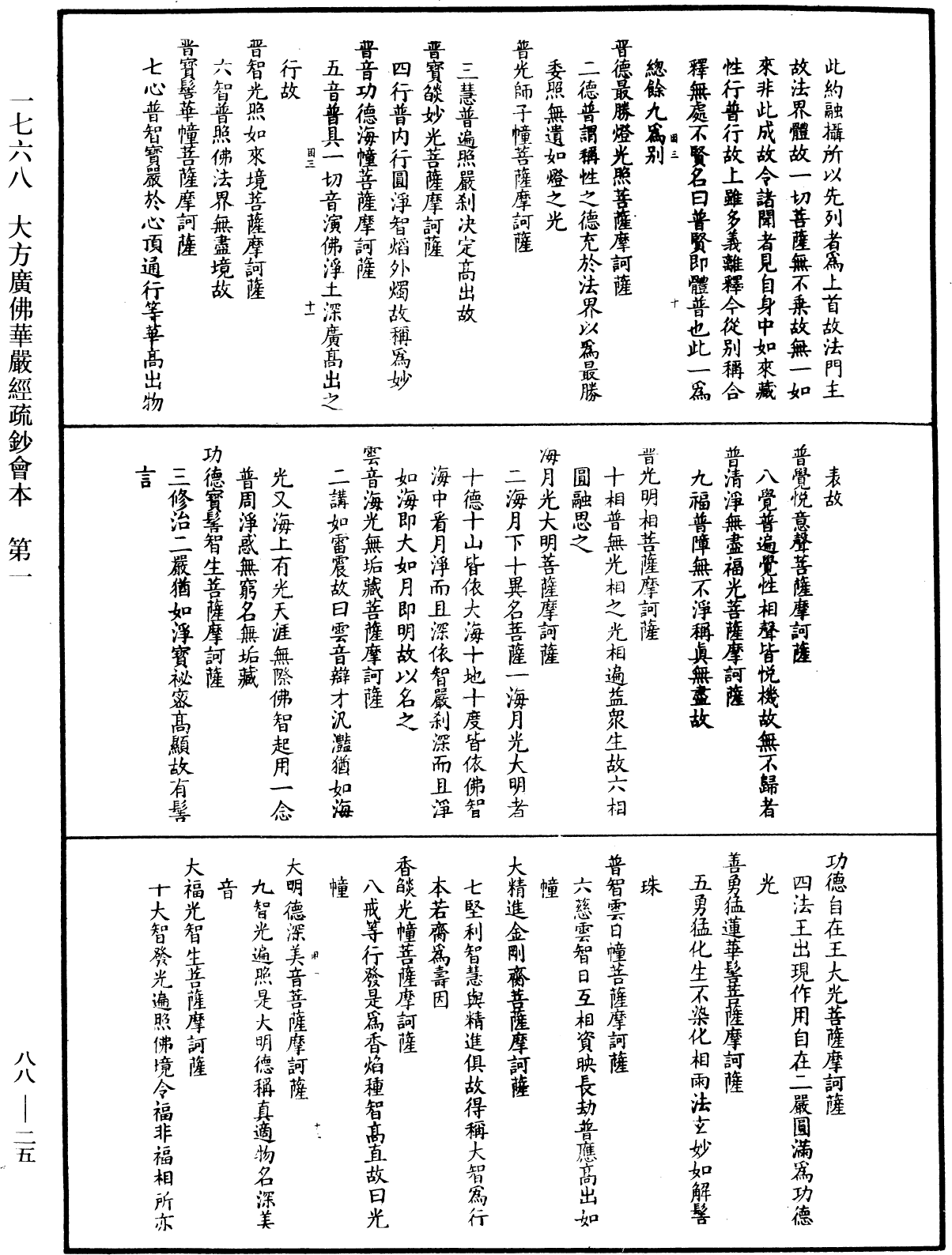 大方廣佛華嚴經疏鈔會本《中華大藏經》_第88冊_第025頁