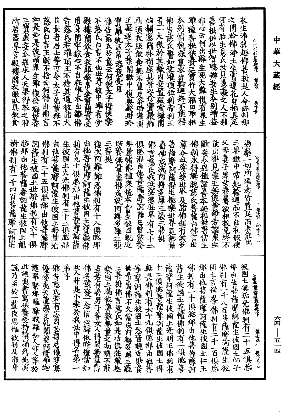 佛說大乘無量壽莊嚴經《中華大藏經》_第64冊_第0514頁