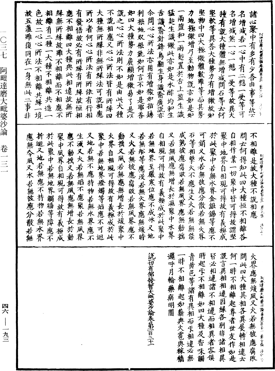 阿毗達磨大毗婆沙論《中華大藏經》_第46冊_第0193頁