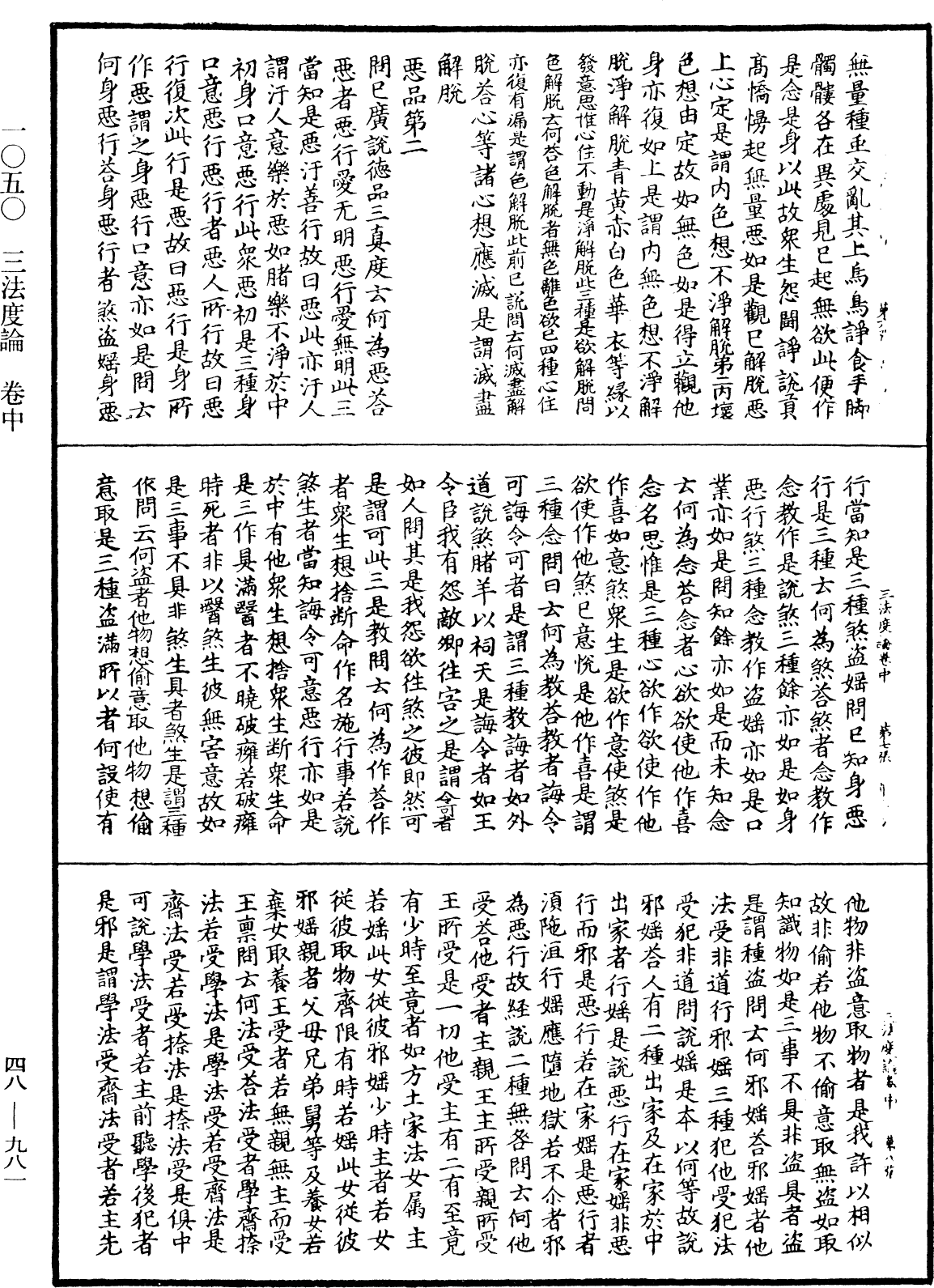 三法度論《中華大藏經》_第48冊_第0981頁