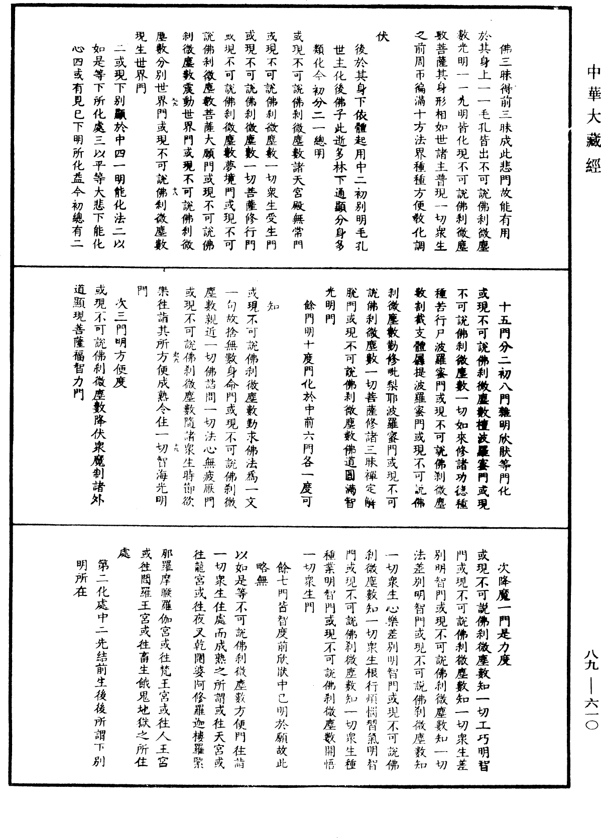 大方廣佛華嚴經疏鈔會本《中華大藏經》_第89冊_第610頁